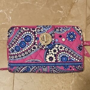 Vera Bradley Pink and Blue Paisley Wallet